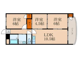 アーバンライフ徳吉西【2階】の間取り