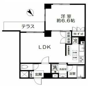 イトーピア幡ケ谷【1階】の間取り