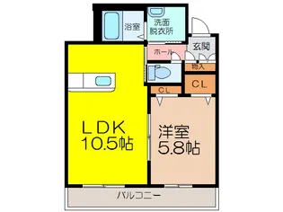 ベレオ佐賀天神【1階】の間取り