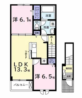 ベル ゼータ【2階】の間取り
