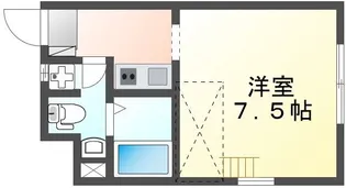 フレール国立【1階】の間取り