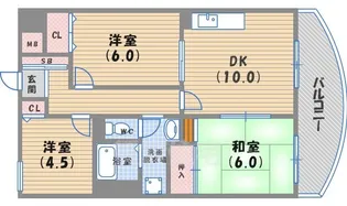 ツインアルカディア【1階】の間取り
