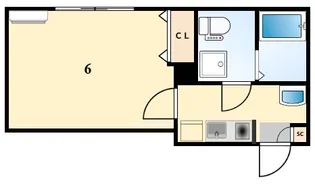 casafelice 雑色【3階】の間取り