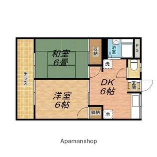 コーポ大野【1階】の間取り