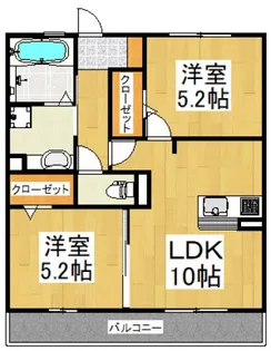 カルフール前沢【3階】の間取り