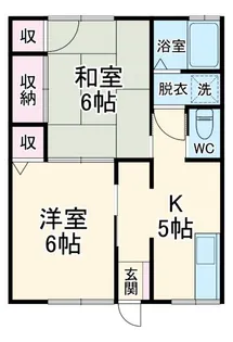コウサンハイツI富士見台【1階】の間取り