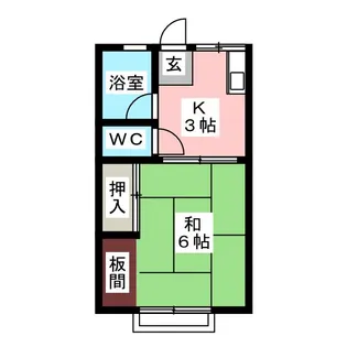 シティハイム第2向陽【2階】の間取り