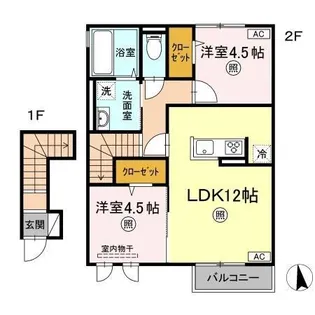 HUIT【2階】の間取り