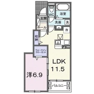 ライラック【1階】の間取り