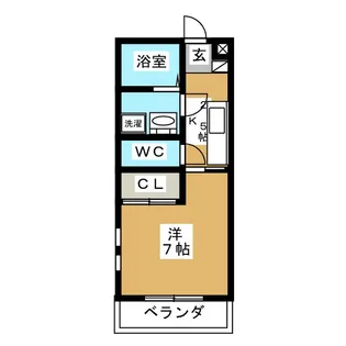 アンソン御殿山III【1階】の間取り