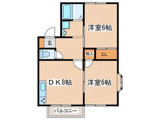 グランデュ-ル井上【1階】の間取り