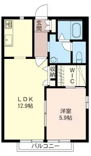 エピナール弐番館【1階】の間取り