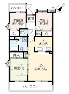 URシティコート立川曙町【1階】の間取り