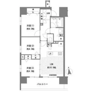 プライマル八王子横山町【13階】の間取り