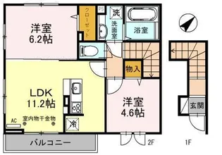 オルソ南鳩ヶ谷【2階】の間取り