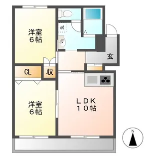 グランドパレス松山【1階】の間取り