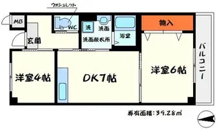 サバービア581【4階】の間取り