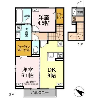アナシエ富田町【2階】の間取り