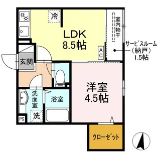 D room元町【2階】の間取り