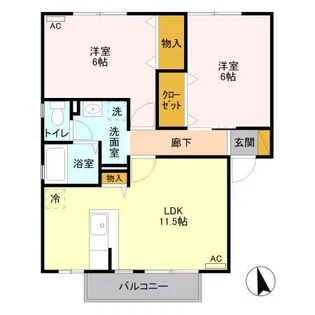 アイベリー A【2階】の間取り