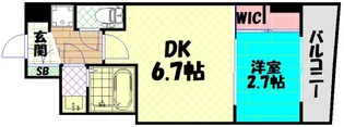 セレニテ桜川駅前プリエ【3階】の間取り