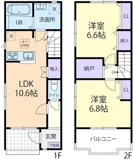 サニーテラス Bの間取り