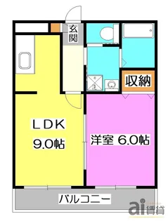 ホワイトスクエア【2階】の間取り