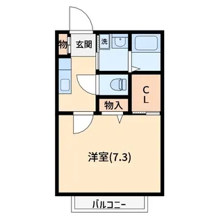 プリムローズ原山III【1階】の間取り