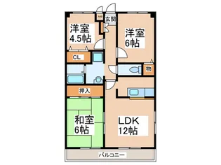サンライズ青山【2階】の間取り