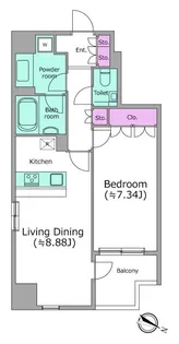 レジディア東麻布【4階】の間取り