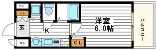 プレサンス上町台東平【5階】の間取り