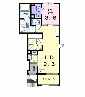オリーブNJ【1階】の間取り