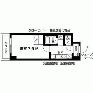 ビアン上甲東園【4階】の間取り