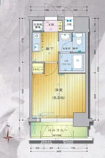 プレサンス大手前パークサイド【5階】の間取り