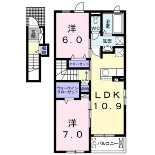 イリーデ吉長【2階】の間取り