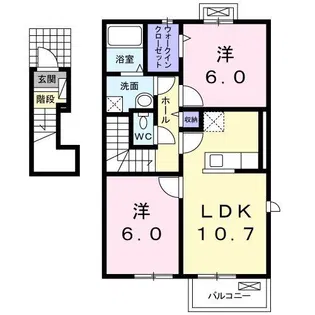 ao akua【2階】の間取り
