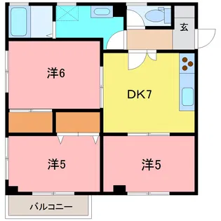 シティハウス松本【3階】の間取り