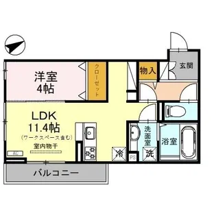 アトールテラス三条【2階】の間取り
