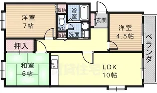 サンビレッジ昆陽の森【2階】の間取り