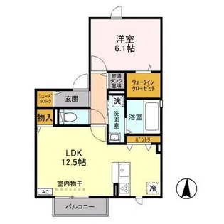CASA泉 A【2階】の間取り