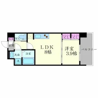 レジディア千里藤白台【4階】の間取り
