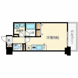 大阪府大阪市中央区高麗橋2丁目【マンション】の間取り
