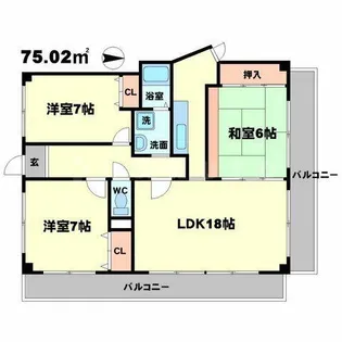 ルイズミッシェル【3階】の間取り