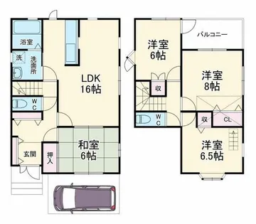 大阪府箕面市小野原東5丁目【一戸建】の間取り