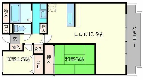 大阪府豊中市上新田1丁目【マンション】の間取り