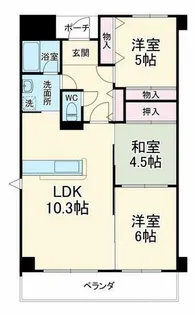 大阪府吹田市山田西3丁目【マンション】の間取り