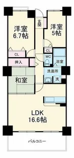 リバーカントリーガーデン京橋【35階】の間取り