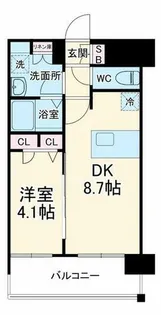 プレサンス梅田北ザ・ライブ【11階】の間取り