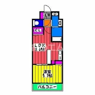 フィーノ南福岡【7階】の間取り