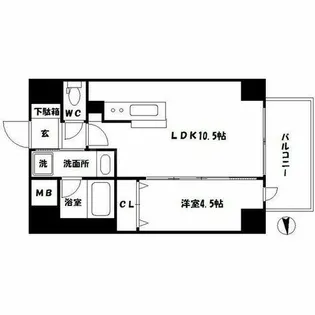 パンセ新町【8階】の間取り